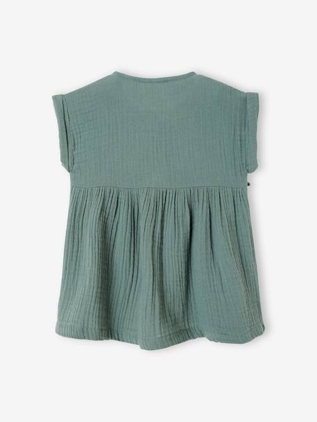 Mädchen Baby Kleid, Musselin grün 2