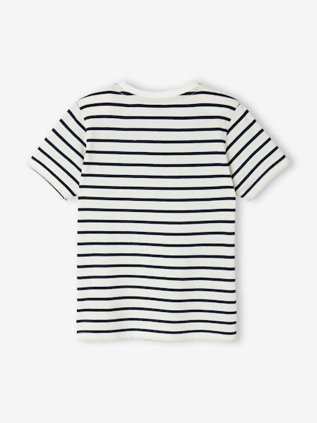 Jungen T-Shirt mit Streifen Oeko-Tex aqua gestreift+azurblau+dunkelblau gestreift+gelb gestreift+rot gestreift 11