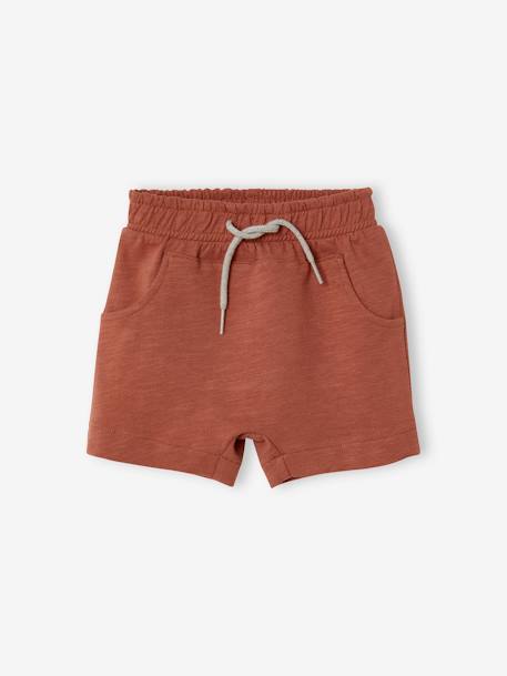 Jungen Baby Sweat-Bermudas Oeko-Tex - aqua+braun+dunkelblau+weiß/marine gestreift - 4