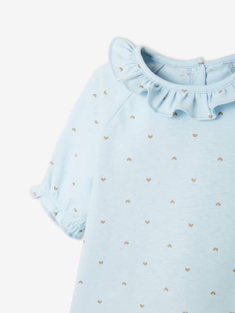 Baby T-Shirt mit Kragen - blau bedruckt - 2