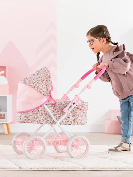 Puppen-Kinderwagen COROLLE für Puppen mit 36/42/52 cm rosa geblümt 5