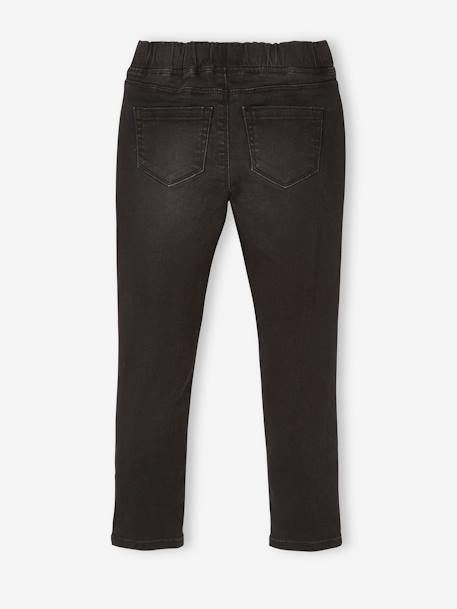 Mädchen Jeggings WATERLESS, Hüftweite SLIM Oeko-Tex blue stone+schwarz 10