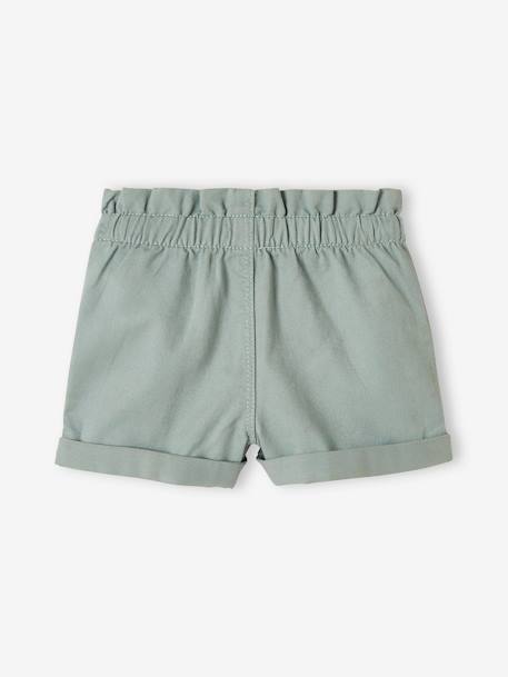 Mädchen Baby Shorts, Dehnbund Oeko-Tex aquamarin+hellrosa+ziegel 7