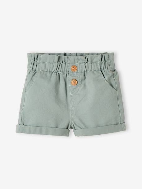 Mädchen Baby Shorts, Dehnbund Oeko-Tex aquamarin+hellrosa+ziegel 1