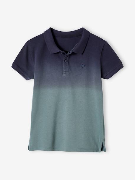 Jungen Poloshirt, Dip-Dye-Effekt Oeko-Tex - marine - 3