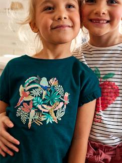 Maedchenkleidung-Shirts & Rollkragenpullover-Mädchen T-Shirt mit Pailletten-Print und Volants Oeko-Tex