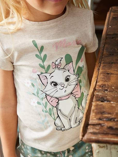 Kinder-Set: T-Shirt & Shorts Disney ARISTOCATS MARIE beige+hellkhaki 1