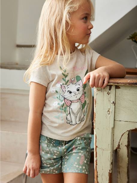 Kinder-Set: T-Shirt & Shorts Disney ARISTOCATS MARIE beige+hellkhaki 5