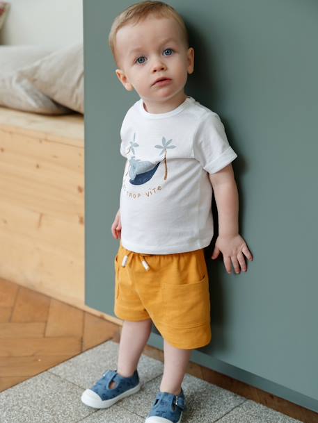 Baby-Set: T-Shirt & Shorts Oeko-Tex weiß 2