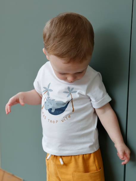 Baby-Set: T-Shirt & Shorts Oeko-Tex weiß 9