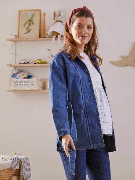 Jeansjacke, Tragejacke für Schwangerschaft & Stillzeit blau 10