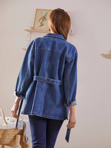 Jeansjacke, Tragejacke für Schwangerschaft & Stillzeit blau 5