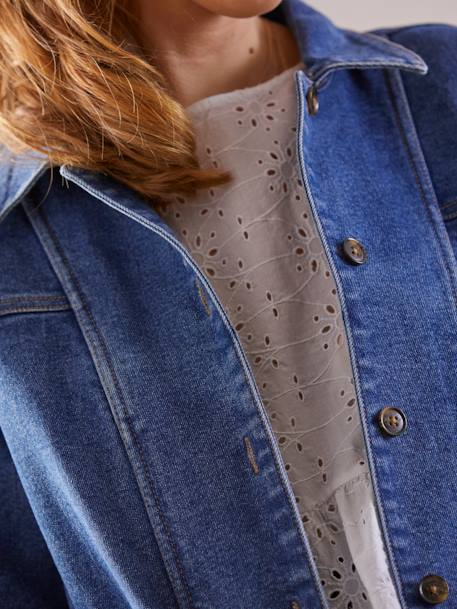 Jeansjacke, Tragejacke für Schwangerschaft & Stillzeit blau 7