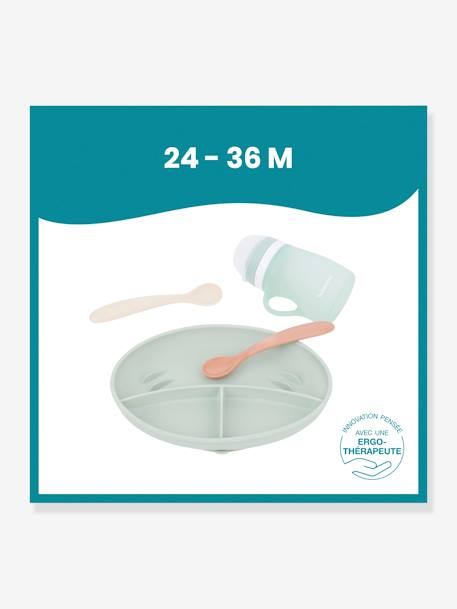 Esslern-Set aus Silikon GROW'ISY BABYMOOV grün/ziegel 4