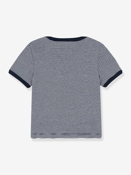 Baby T-Shirt aus Bio-Baumwolle PETIT BATEAU marine/weiß gestreift 3