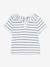 Kurzärmelige Baby Bluse PETIT BATEAU marine/weiß gestreift 3