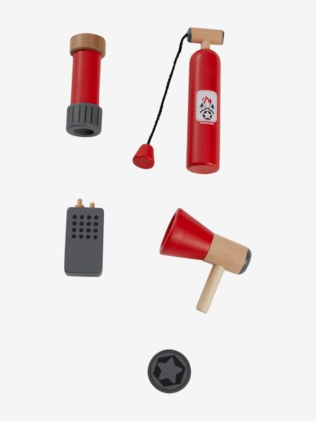 Feuerwehr-Set, Holz FSC® mehrfarbig 4