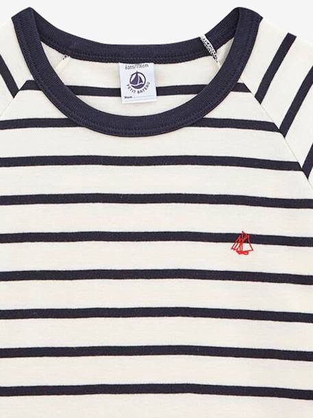 Kurzer Jungen Schlafanzug Bio-Baumwolle Oeko-Tex PETIT BATEAU marine gestreift 2