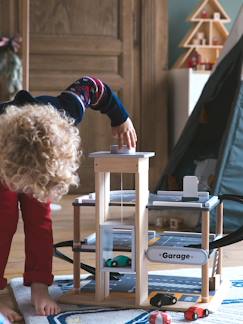 Spielzeug-Miniwelten, Konstruktion & Fahrzeuge-Fahrzeuge, Garagen & Züge-Kinder Parkhaus mit 3 Etagen aus Holz FSC®