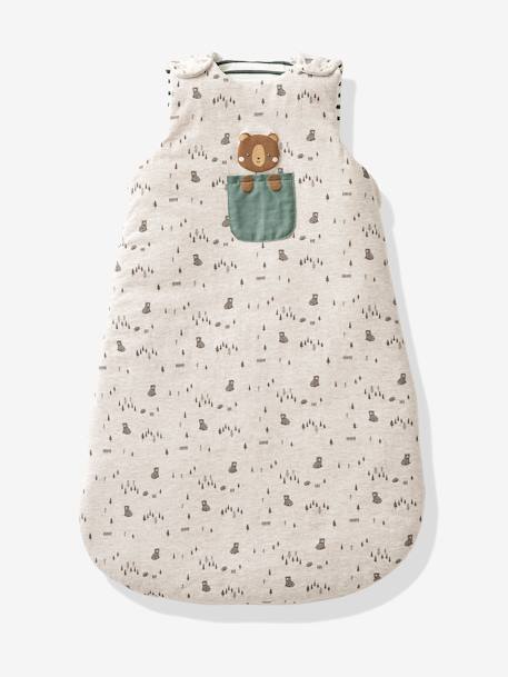 Ärmelloser Baby Schlafsack GRÜNER WALD Oeko-Tex beige meliert 1