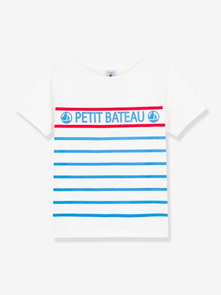 Jungen T-Shirt PETIT BATEAU weiß/blau gestreift 1