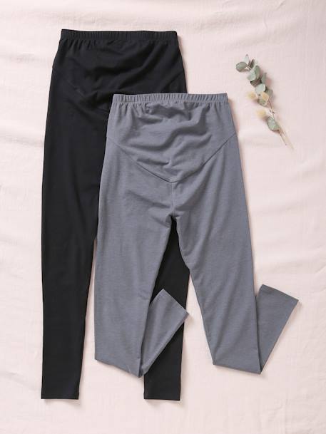 2er-Pack Umstands-Leggings pack schwarz/grau 10