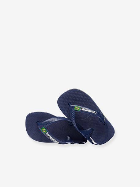 Baby Zehentrenner Brasil Logo II HAVAIANAS - dunkelblau+marine/weiß - 6