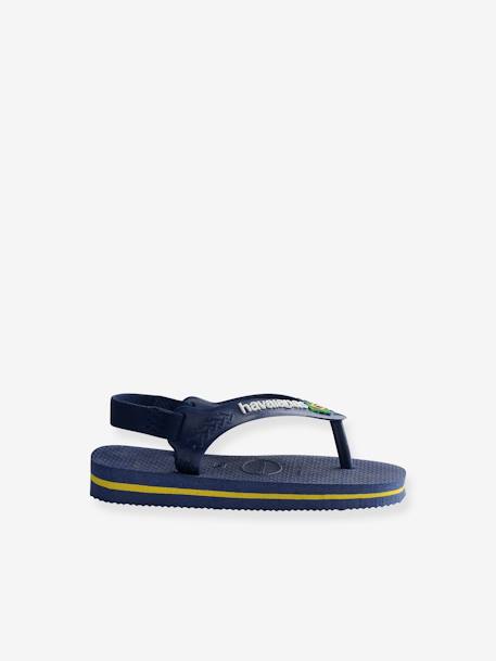 Baby Zehentrenner Brasil Logo II HAVAIANAS - dunkelblau+marine/weiß - 2