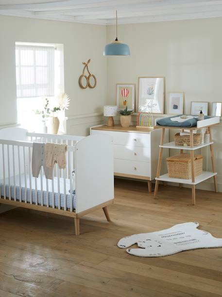 Babyzimmer Wickeltisch KONFETTI weiß/natur 3