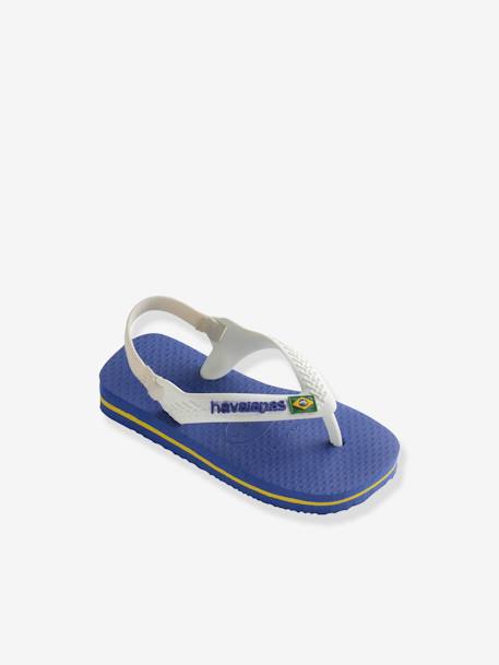 Baby Zehentrenner Brasil Logo II HAVAIANAS dunkelblau+marine/weiß 11