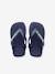 Baby Zehentrenner Brasil Logo II HAVAIANAS dunkelblau+marine/weiß 3