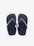 Baby Zehentrenner Brasil Logo II HAVAIANAS dunkelblau+marine/weiß 7