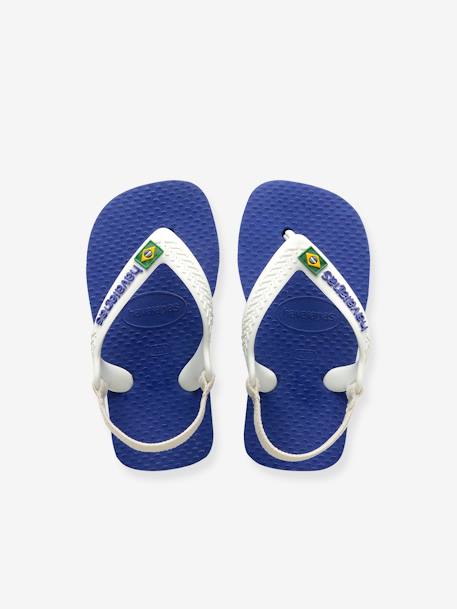 Baby Zehentrenner Brasil Logo II HAVAIANAS dunkelblau+marine/weiß 10