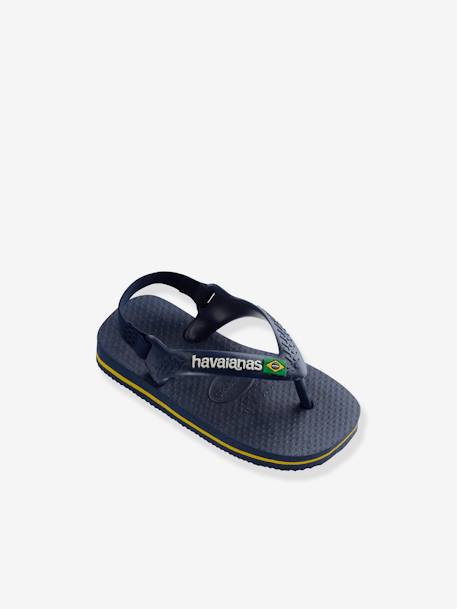 Baby Zehentrenner Brasil Logo II HAVAIANAS - dunkelblau+marine/weiß - 1