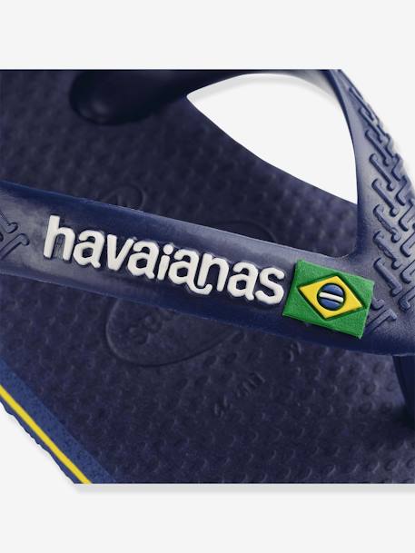 Baby Zehentrenner Brasil Logo II HAVAIANAS dunkelblau+marine/weiß 5