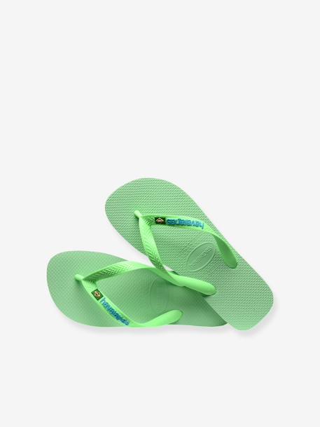 Kinder Zehentrenner Brasil Logo HAVAIANAS leuchtgrün 4