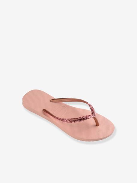 Mädchen Zehentrenner Slim Glitzer II HAVAIANAS - rosa glanzeffekt - 1