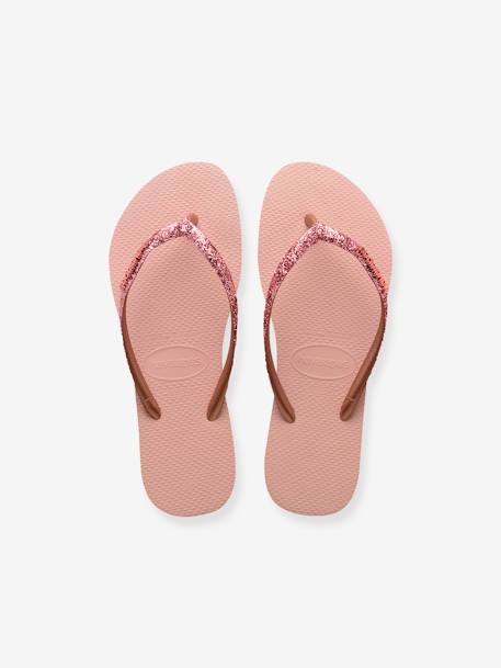 Mädchen Zehentrenner Slim Glitzer II HAVAIANAS - rosa glanzeffekt - 5