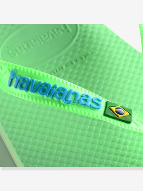 Kinder Zehentrenner Brasil Logo HAVAIANAS - leuchtgrün - 3