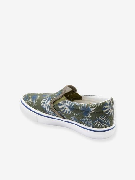 Jungen Slip-on-Sneakers khaki bedruckt tropical 3