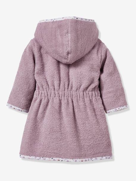 Mädchen Baby Bademantel BLUMENZAUBER, personalisierbar Oeko-Tex - violett - 2