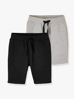 Jungenkleidung-Sportbekleidung-2er-Pack Jungen Sweat-Shorts BASIC Oeko-Tex, Bundweite verstellbar