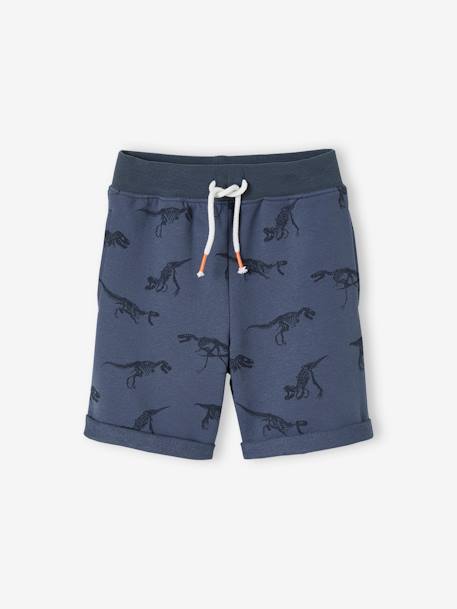 Jungen Sweat-Shorts - dunkelblau bedruckt dinos - 1