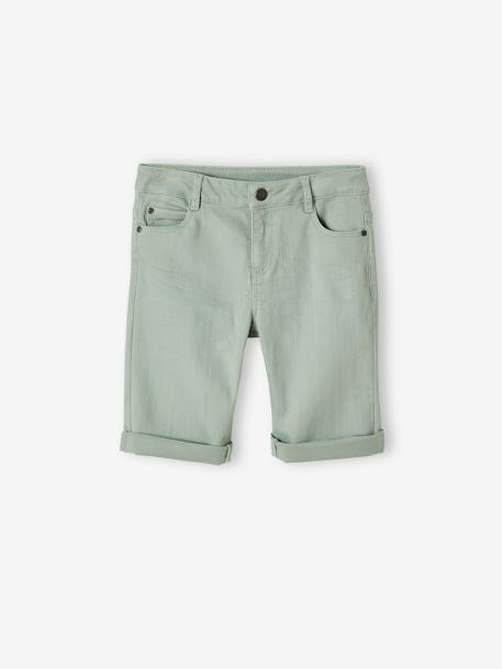 Jungen Shorts Oeko-Tex, Bundweite verstellbar beige+blau gestreift+graublau+grün+hellgelb+koralle+nachtblau+olivgrün 18