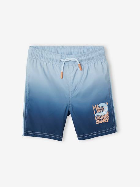 Jungen Badeshorts, Batik-Optik Oeko Tex - jeansblau bedruckt - 4