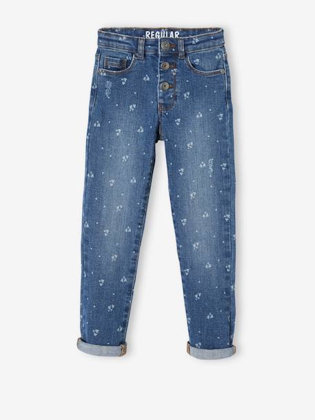 Mädchen Jeans, gerades Bein Oeko-Tex, Bundweite verstellbar double stone+grau 5