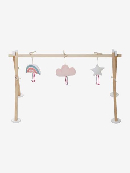 Baby Spielbogen WOLKE UND STERNE, Holz FSC® natur+rosa 15