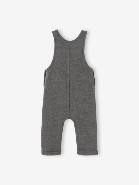 Jungen Baby Latzhose aus Sweatware Oeko-Tex - dunkelgrau meliert+grün+marine - 2