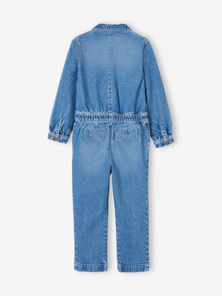 Mädchen Denim-Jumpsuit, Worker-Style - blue stone - 3