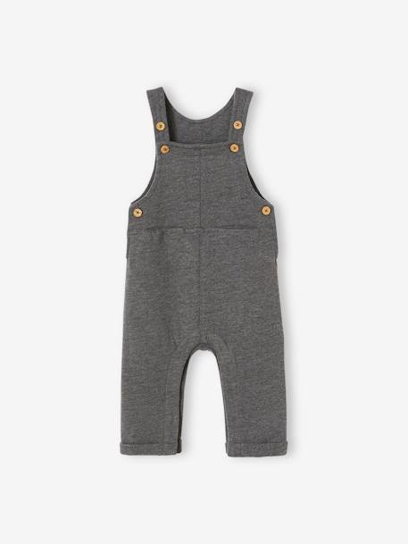 Jungen Baby Latzhose aus Sweatware Oeko-Tex - dunkelgrau meliert+grün+marine - 1